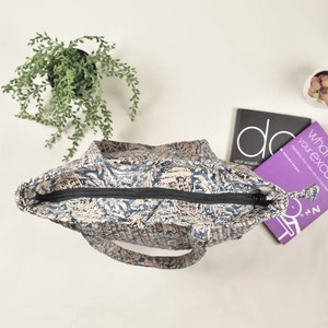 Handmade Cotton Tote Bag for Women Eco-Friendly <b>Quilted</b> Shoulder Bag Reversible Jaipuri Design Indian Block Printed Canvas Bags - Product Image 3
