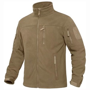Veste d'extérieur pour hommes, vestes polaires chaudes à fermeture éclair pour l'hiver, manteaux coupe-vent décontractés à col montant avec logo personnalisé - Product Image 1