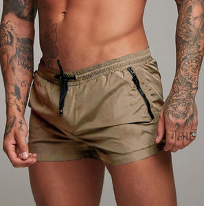 Pantalones cortos de baño de playa transpirables impermeables de poliéster 100% de secado rápido personalizados para hombre - Product Image 2
