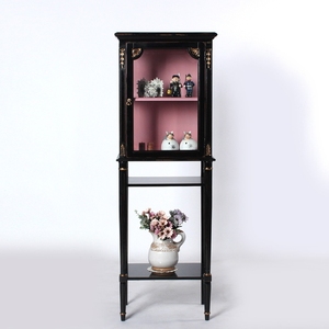 Meuble d'armoire vintage en bois d'acajou n ° 1340 au design classique avec pieds solides en verre épais pour le rangement de la chambre à coucher et du salon - Product Image 1