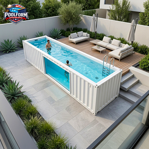 Luxury Family Swimming Pool Outdoor Easy Install Above Ground Durable Large Container Pool - Product Image 5
