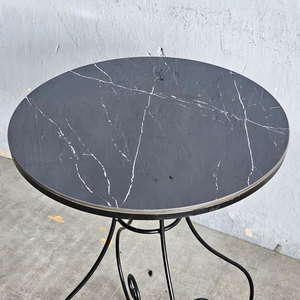 Traditional 60cm Round <b>Coffee</b> <b>Table</b> with Durable Ceramic Top and Decorative Oak <b>Legs</b> CFD68132 <b>for</b> Living Room Use - Product Image 4