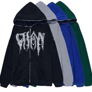 Sudaderas con cremallera facial para hombre, sudaderas con capucha personalizadas de alta calidad para hombre, estampado a granel de lana sólida con cremallera completa, Sudadera con capucha de alta calidad, último diseño - Product Image 6