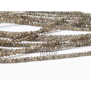 Cuentas de Diamante Natural Champagne en Forma de Rondelle, Facetadas, de 2-3 mm, Hilo de 15 Pulgadas, Perforación de 0.40 mm, Proveedor Mayorista de Cuentas de Diamante Sueltas - Product Image 2
