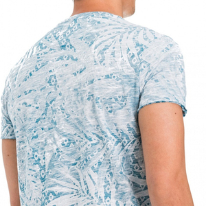 เสื้อยืดผู้ชายแขนสั้นแบบระเหิดเสื้อยืดผ้าฝ้าย100% ระบายอากาศได้ดีพิมพ์ลายแบบหลวม - Product Image 4