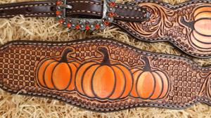 High Quality Handcrafted Western Beaded Leather Horse Tack Set Comfortable Durable Tooled Breast Collar Headstall Customizable - Product Image 4