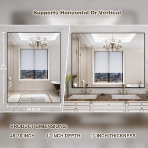 Modern Minimalist Square Gold Metal Iron Frame Oversized <b>Wall</b> <b>Mirror</b> <b>Art</b> Deco Wedding Home Decor Eco-Friendly Durable - Product Image 4