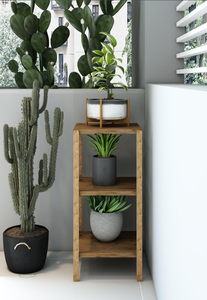 3-Tier Wooden Corner Shelf Decorative Side Table Plant Stand & <b>Storage</b> <b>Unit</b> - Product Image 5