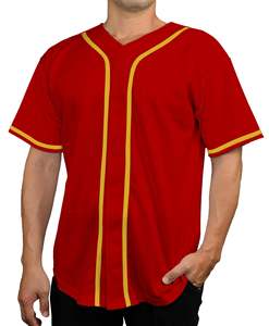 Haute qualité respirant à la mode confortable absorbant la sueur broderie maillot de Baseball Options personnalisables 100% Polyester - Product Image 3