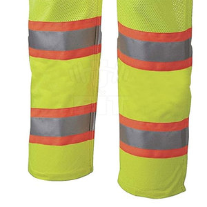 Meilleur matériau haute visibilité vêtements de sécurité réfléchissants salopette en polyester imperméable pour les travaux d'hiver vente de construction quantité en vrac - Product Image 3