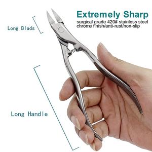 Cortaúñas de acción de resorte de acero inoxidable resistente personalizado, cortador de acabado de espejo, Unión Profesional para uñas encarnadas - Product Image 3