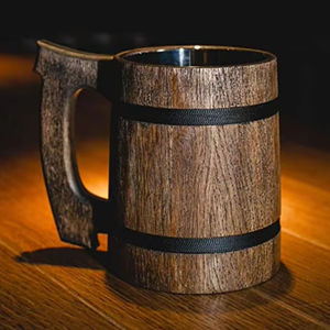 Taza de café con mango de madera duradera para té Espresso, cerveza, agua o leche para oficina o uso en fiestas, vasos de vidrio, Falak World Export - Product Image 6