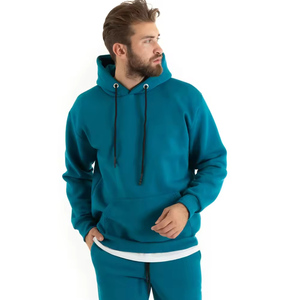 Chándal deportivo de gimnasio para hombre de nuevo diseño, 100% algodón, transpirable, patrón sólido, conjunto deportivo personalizable para ejercicio de invierno - Product Image 2