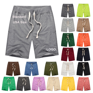 Outdoor Wholesale Custom Men's High Quality 100% Cotton Fleece French Terry Jogger <b>Shorts</b> 300 GSM High Waist Drawstring Closure - Product Image 3