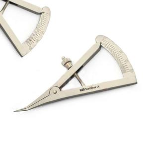 Calibrador de medición dental Castroviejo curvado con tornillo de bloqueo instrumentos quirúrgicos de 20mm - Product Image 3