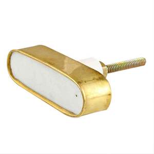 2 paquets de boutons d'armoire en marbre blanc de luxe Boutons décoratifs en marbre avec forme de couleur personnalisée Fabriqué en Inde Article - Product Image 1