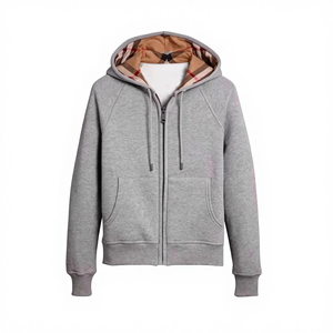 Chaqueta de Forro Polar con Capucha Estilo Vintage con Logotipo Personalizado para Hombre, Burberry, Cortavientos, con Cremallera, Deportiva, Informal, para Invierno, Digital - Product Image 2