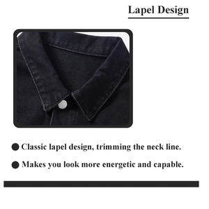 แจ็กเก็ตยีนส์ไล่ระดับสีสไตล์วินเทจของผู้ชายกระดุมหน้าอกเอฟเฟกต์รอยคราบสีเข้มเทรนด์แนวสตรีทในฤดูหนาว - Product Image 4