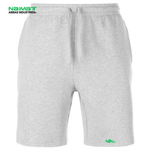 Vente chaude Personnalisé Broderie Sérigraphie Solide Gris Toile Sweat Shorts Spandex/Polyester Taille Élastique Séchage Rapide Respirant - Product Image 1