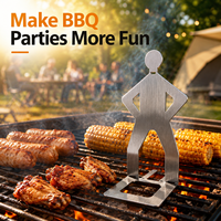 Support de cuisson pour hot-dogs en acier inoxydable, style coréen amusant, pour barbecue extérieur – Offre spéciale