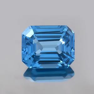 Topaze bleue naturelle de qualité supérieure 8,50 CT, pierre précieuse taillée en octogone, certifiée par un tiers, cirage/entoilage, bleu ciel pour bijoux - Product Image 1
