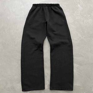 Survêtement uni 100% coton pour hommes personnalisé surdimensionné à capuche et survêtement ensemble Streetwear automne décontracté Jogging tenue - Product Image 3