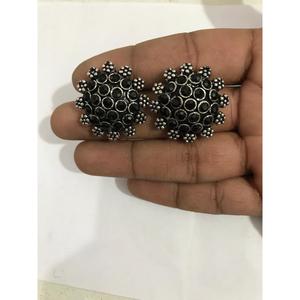 New Folder48 Party-Ready <b>Stud</b> <b>Earrings</b> Flower Shaped Zinc Alloy Jewelry - Product Image 1