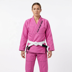 Kimono de Jiu-Jitsu Brésilien Marron pour Femme avec Logo Personnalisé OEM, Tissage Perlé Pré-rétréci, Tenue d'Arts Martiaux Coupe Classique, Ensemble BJJ Gi - Product Image 1