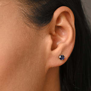 NOVAMART Fine 925 Sterling Silver Royal Blue <b>Studs</b> <b>Earrings</b> Ball-shaped Diamond Sapphire <b>Turquoise</b> Rose Gold Gift for Kids and G - Product Image 5