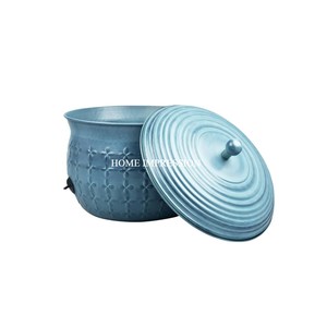 Pot décoratif de tuyau en métal enduit de poudre de jardin avec couvercle forme et taille personnalisables jardinière écologique - Product Image 3