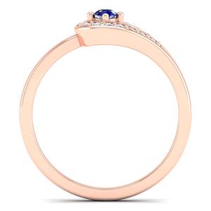 Anillo Minimalista REYES de Plata de Ley 925 con Baño de Rodio y Zafiro Azul, Certificado GRA, Joyería Fina con Moissanita para Ella - Product Image 4