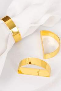 Brass Napkin Ring Holder Gold Plated Superior Quality <b>Handkerchief</b> Holder Wedding Banquet Decoration Personalized Napkin Ring - Product Image 5