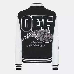 Chaqueta universitaria de material de lana de alta calidad para mujer, ropa transpirable para exteriores, talla grande, servicio al por mayor OEM, estilo Lettermen - Product Image 4