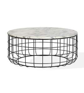 Mesa auxiliar de hierro y mármol de esquina de lujo moderno, muebles personalizados para decoración del hogar, juego de sala de estar - Product Image 6