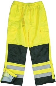 Pantalones reflectantes de seguridad para hombre, ropa de trabajo de alta visibilidad, cintura elástica, bolsillos con cordón, informal, Hi Vis - Product Image 6
