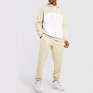 Conjunto Deportivo de Dos Piezas para Hombre de Primera Calidad, Sudadera con Capucha y Pantalones Deportivos, Diseño Sólido, Tejido Grueso, Talla Grande, 100% Algodón Transpirable - Product Image 3