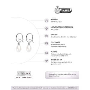 Pendientes de perlas con diseño de gota de perla real - Product Image 5