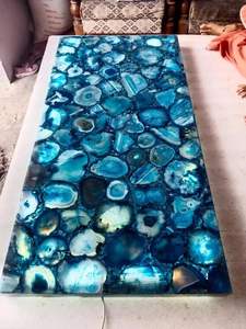 Sceau en agate poli artisanal, motif floral religieux, décoration de luxe pour la maison, modèle de table rectangulaire de taille standard, personnalisable - Product Image 5