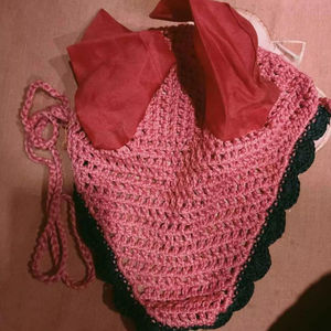 Bonnet d'oreille de cheval au Crochet fait à la main de qualité supérieure avec voile de mouche à paillettes accessoires d'équitation pour l'entraînement - Product Image 5