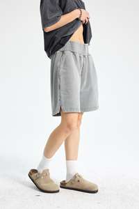 Wholesale Lightweight Breathable Eco-Friendly Denim Custom Colors Prints Cotton Vintage Boxing Shorts <b>Women</b> Men Mid-Waist Summer - Product Image 3