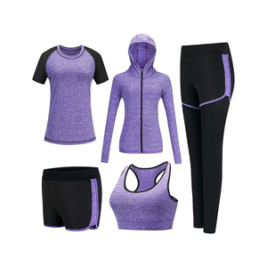 Conjunto de Yoga para Mujer, Color Sólido, Transpirable, Ecológico, 100% Algodón, Cintura Alta, Ropa Deportiva - Product Image 2