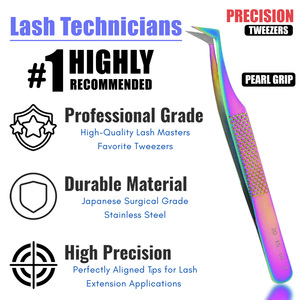 Las mejores puntas de fibra, pinzas profesionales para extensión de pestañas para un agarre perfecto a las pestañas, nunca se desliza, incluso las pestañas de 0,03mm, 75 grados - Product Image 4