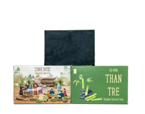 Savon à base de plantes au charbon de bambou Ingrédients naturels Savon blanchissant détox biologique fait à la main OEM ODM Usine du Vietnam - Product Image 1