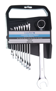 Compre una llave combinada con patrón elíptico con varios tamaños disponibles, llave combinada chapada en cromo y níquel - Product Image 3