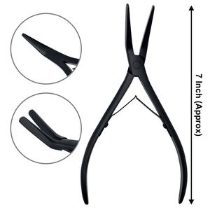 Herramienta Profesional de Crimpado de Punta Plana para Micro Anillos y Cuentas Nano, Alicates de Acero Inoxidable de 7 Pulgadas para Extensiones de Cabello, Uso Comercial - Product Image 1