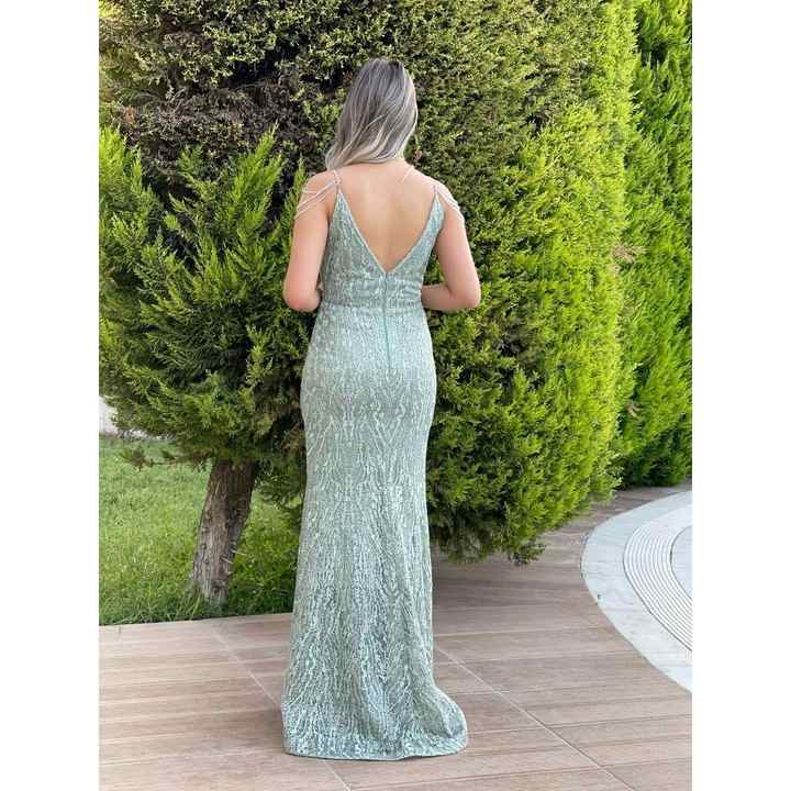 Stars Women's Embroidered Lurex Fabric Stone Embroidered Evening Dress My3266 3266