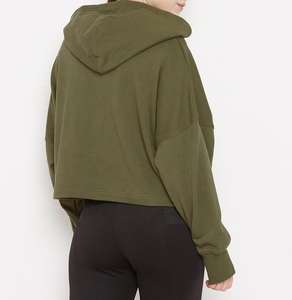 Sweat-shirt de sport personnalisé pour femmes 2026 / Sweat-shirt de yoga OEM pour femmes, style streetwear, coupe courte - Product Image 4