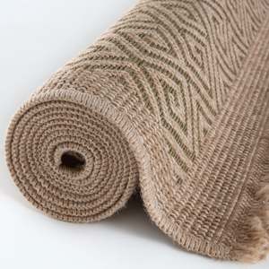 Tapis réversible en polypropylène recyclé pour l'extérieur, tapis de voyage portable pour patio, vert 5100G - Product Image 5