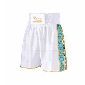 Arts martiaux portent des shorts de boxe fabriqués dans la meilleure qualité Shorts de boxe en tissu de soie de haute qualité à vendre - Product Image 1