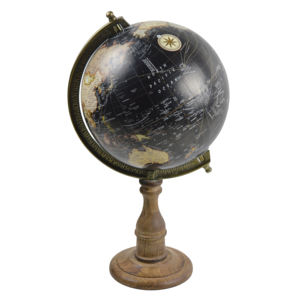 Best for Office Table Decor Design <b>Globe</b> With Wooden Rounded Based White <b>Globe</b> and Vintage Design - Product Image 4
